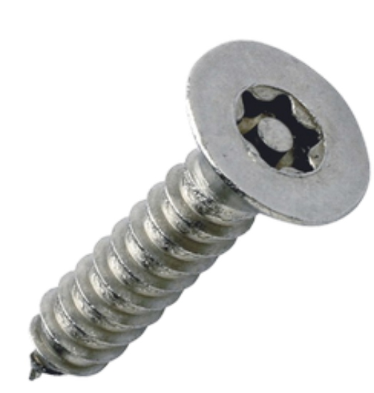 Picture of No.8 x 2 Hafren C/sunk Head, Torx Pin Tamper Resistant Self Tapping Screw, Stainless Steel A2